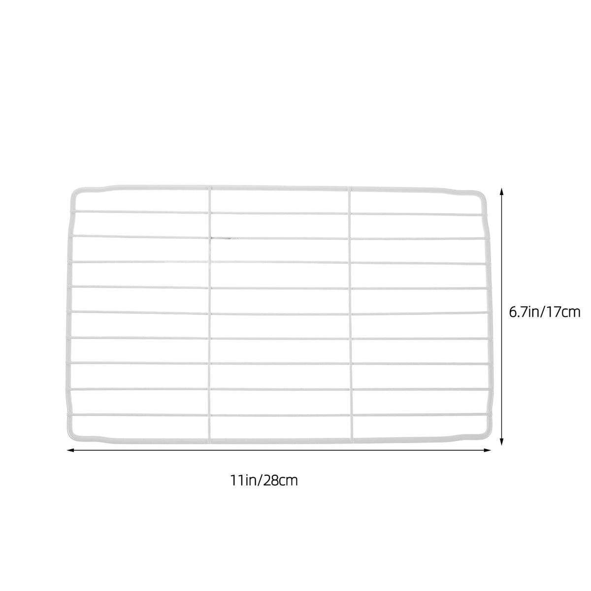 2 Pcs White Iron Freezer Shelf Wire Rack Divider for Home Use