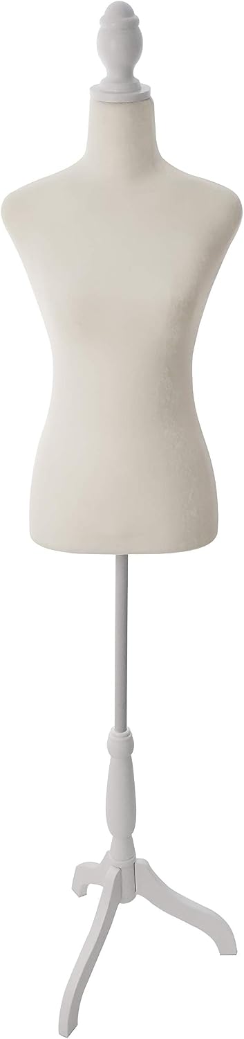 Female Dress Form Pinnable Mannequin Body Torso with Tripod Base Stand