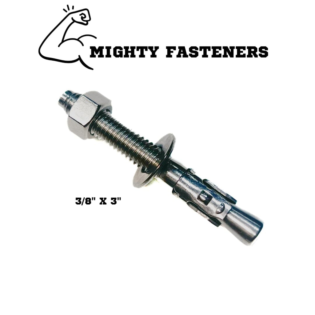 Wedge Anchors – Heavy-Duty 304 Stainless Steel Expansion Bolts for Concrete & Masonry, Rust-Resistant & Durable