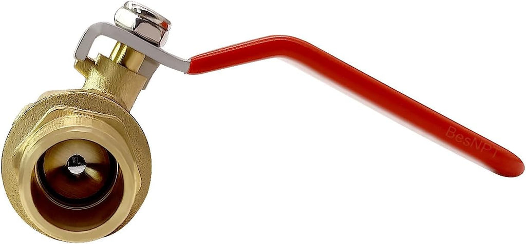 Brass 3/4" NPT Male to 3/4" NPT Female Shut-Off Ball Valve