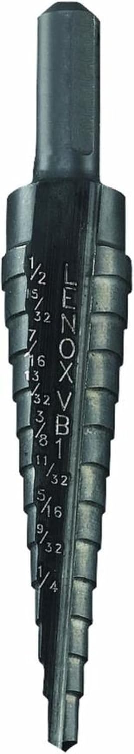 Lenox Tools Step Drill Bit, 1/8 to 1/2 Inch (30881VB1)