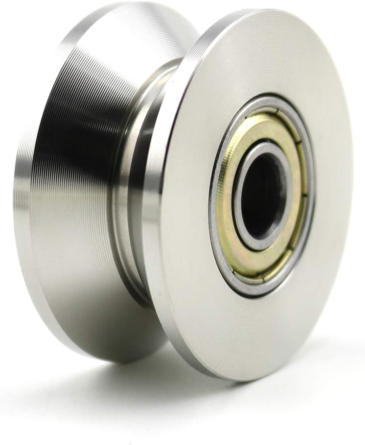 Heyous V Groove Stainless Steel Silent Pulley - 600LB, Silver Tone