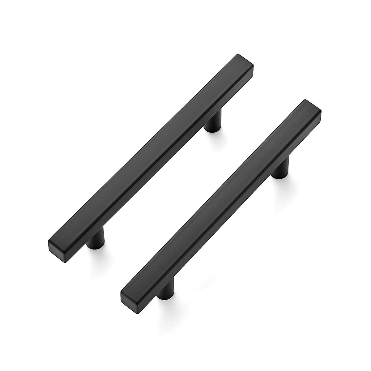 Matte Black Cabinet Hardware Square Pulls, 3.75 Inch, 30 Pack