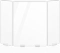 Foldable 3-Panel Sneeze Guard for Counter 24" x 32" Large Plastic Shield for Desk Office School Retail Stores Acrylic