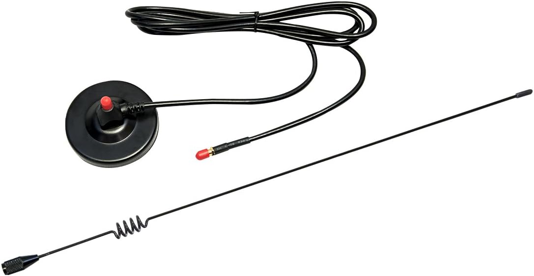 Dual-Band Magnetic Mobile Ham Radio Antenna 137-149 and 437-480 MHz RG58 Cable SMA Connector