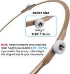 8.7" Microwave Turntable Ring with 15mm Rollers | Ring Outer Diamater 8.7" / 221mm, Rollers Height 15mm, 1 Pack