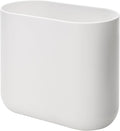 Small Slim Plastic Bathroom Trash Can, White | Bedroom, Office, Desk, Dorm