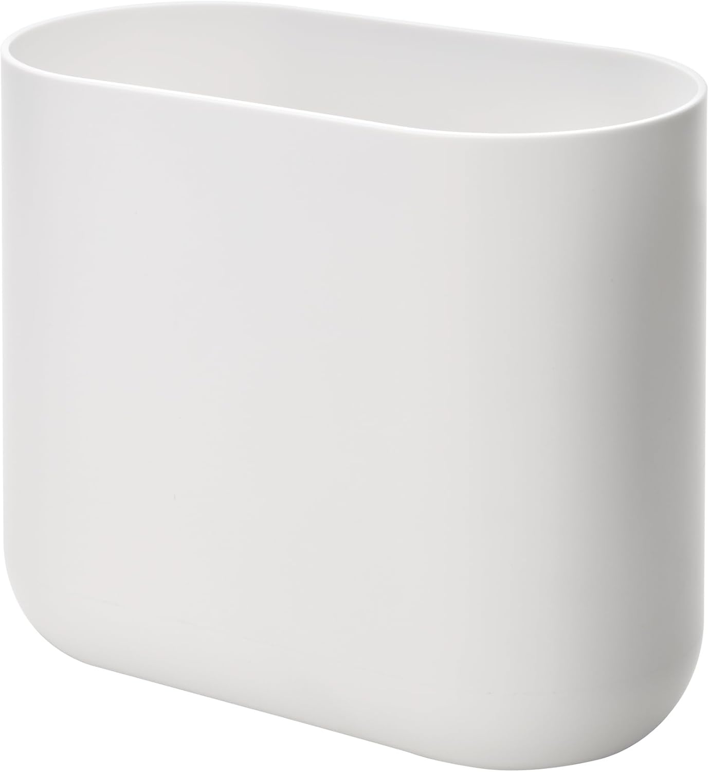 Small Slim Plastic Bathroom Trash Can, White | Bedroom, Office, Desk, Dorm