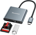 SD Card Reader Adapter, 3-Slot USBC to Memory Card Reader | 312MB/s SD4.0 Super Speed, USB3.1 SD/TF Card Reader, for