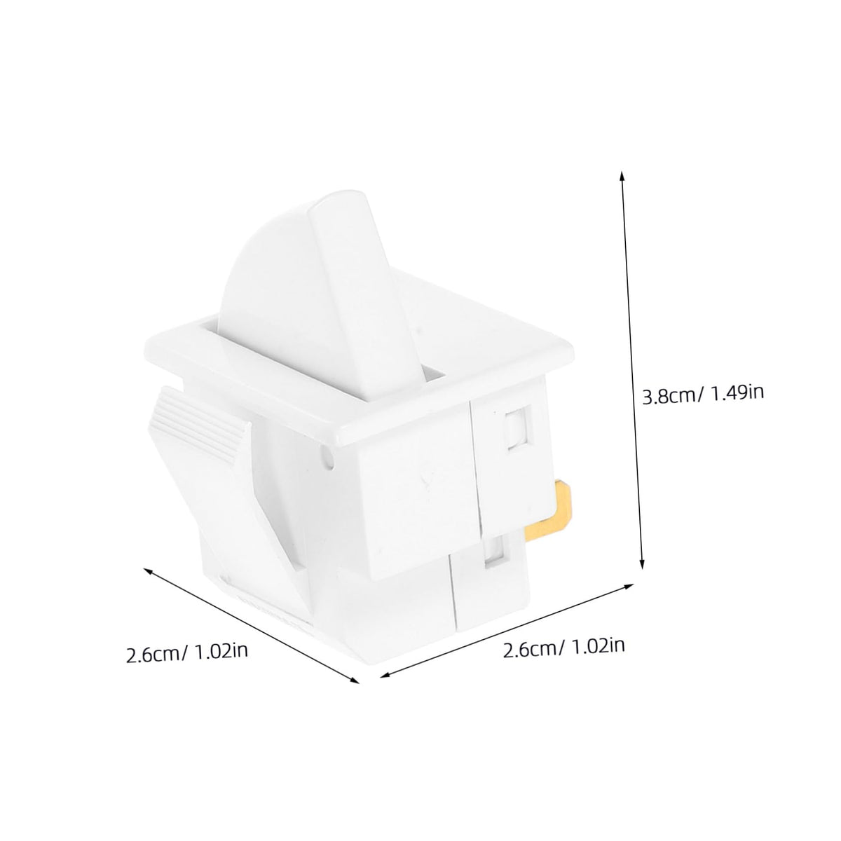 2pcs Fridge Door Light Control Switch Replacement, 2-pin White