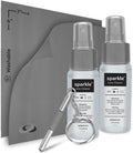 Sparkle Anti-Reflective Safe Lens Cleaner & Repair Kit – (2) 1oz Glasses Cleaner Spray, (2) Microfiber Cloth &