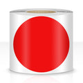 Red Dot Shaped Floor Marking Tape 3.5 Inch Vinyl Sticker 200 PCS