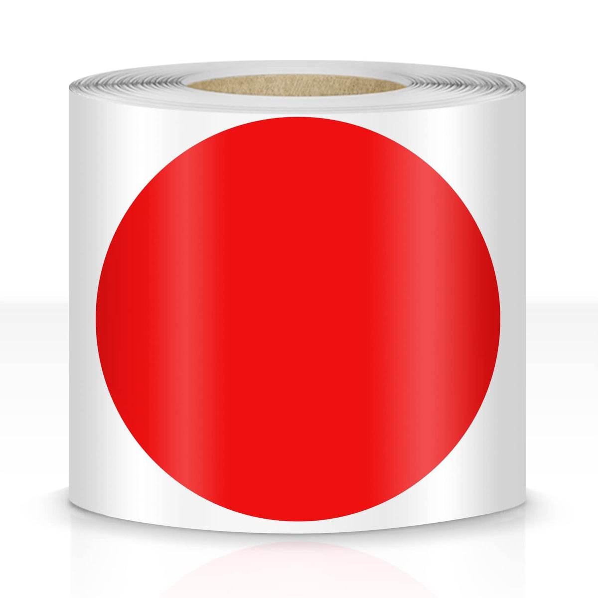 Red Dot Shaped Floor Marking Tape 3.5 Inch Vinyl Sticker 200 PCS
