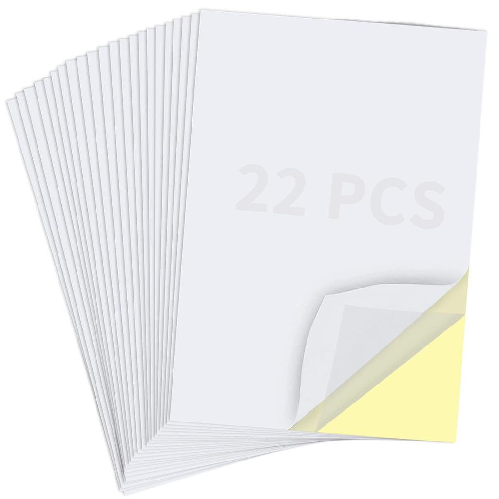 22 Sheets Clear Double Sided Adhesive Tape Sheets for Craft, DIY Art