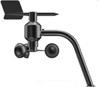 Anemometer Wind Speed Sensor 0-60m/s 360° Polycarbonate Bracket Type Wind Speed Wind Direction Sensor Transmitter(Style B 4-20MA)