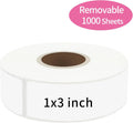 1000 Blank Removable Labels, Blank Removable Freezer Labels Water Oil Resistant with Perforation Line for Food
