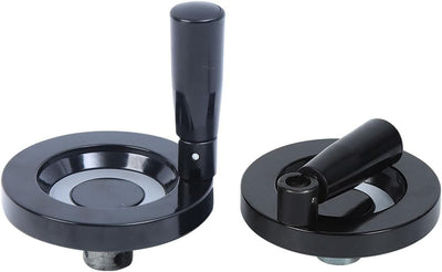 Foldable Handwheel, 8-20mm Bore, Bakelite with Folding Handle for Lathes, Milling, Grinding, Drilling Machines, Multipurpose(125mm*14mm*M6)