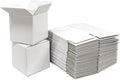 4x4x4 Inches Shipping Boxes Set - (25 Pack) White Corrugated Cardboard Mailer Boxes for Packing Small Business