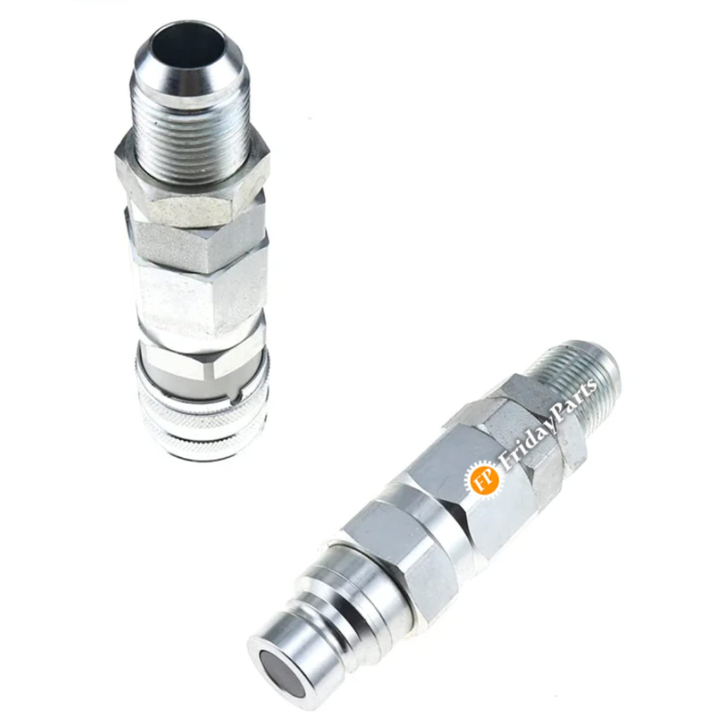 FridayParts #12 JIC Flat Face Hydraulic Quick Connect Coupler
