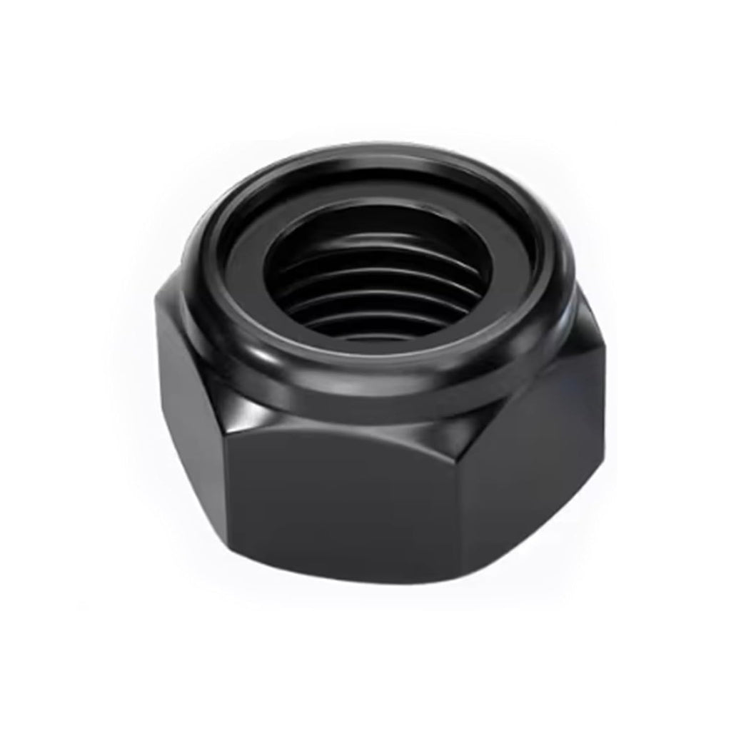 10-32 Black Nylon Insert Lock Nuts, Stainless Steel 304 (18-8) Black Coating Lock Nuts with Nylon Insert, 100pcs