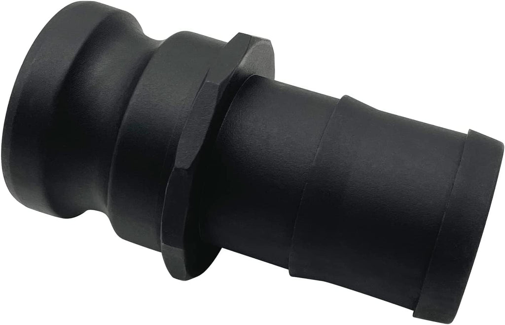 2PCS Polypropylene Camlock Fittings 1.5 Inch Type E Male Camlock with Hose Shank