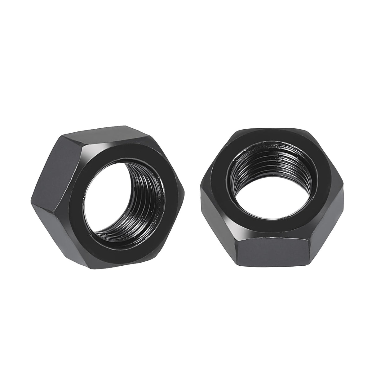 Kozelo 20pcs Hex Nuts 3/8"-24 Carbon Steel Fine Thread Black