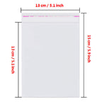 200pcs 5"x5" Clear Resealable Cellophane Bag Self Adhesive Seal