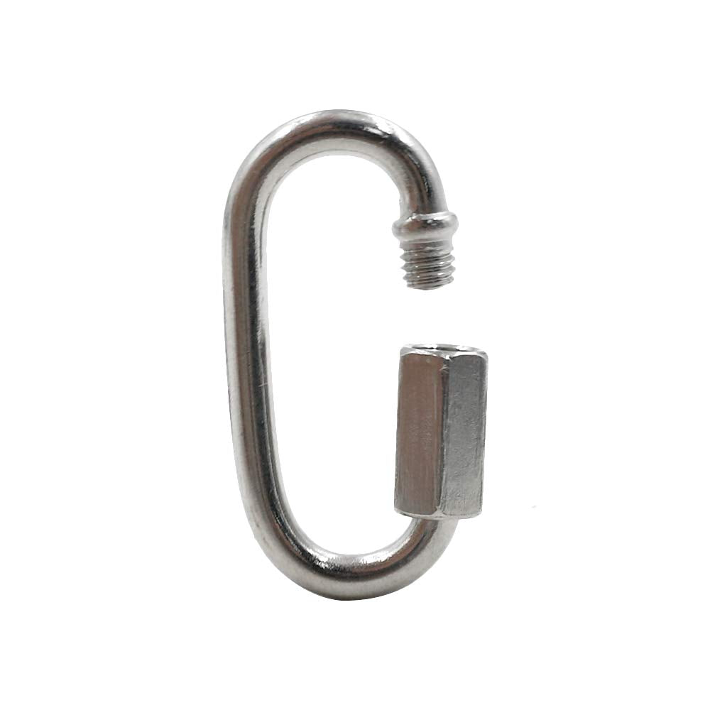 Qjaiune 24 PCS 1/8" Quick Links, 304 Stainless D-Shape Chain Connector