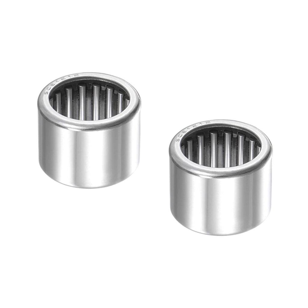 Kozelo 2pcs SCE1212 Needle Roller Bearings - [3/4" x 1" x 3/4"] Open End for Gearbox Use, Chrome Steel Rollers