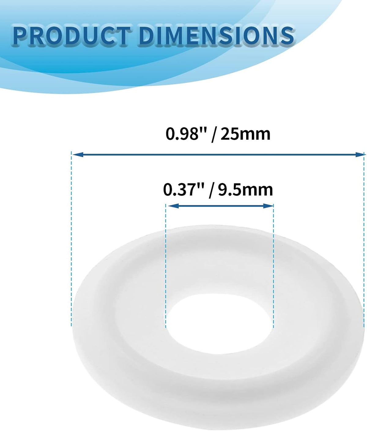1/2" Tri Clamp Gasket, 10Pcs