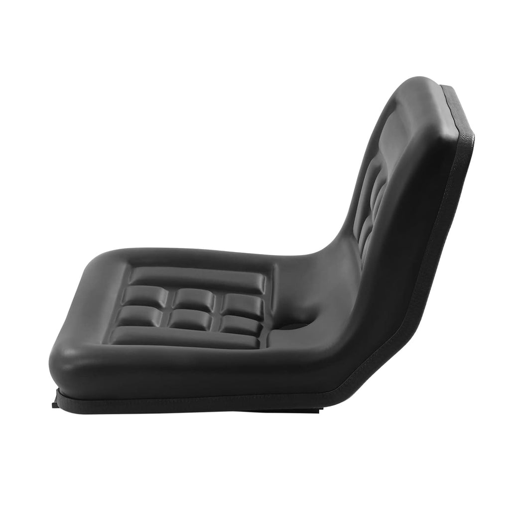 Universal Lawn Tractor Seat Replacement - Compact High Back Mower Seat with Adjustable Position and Central Drain