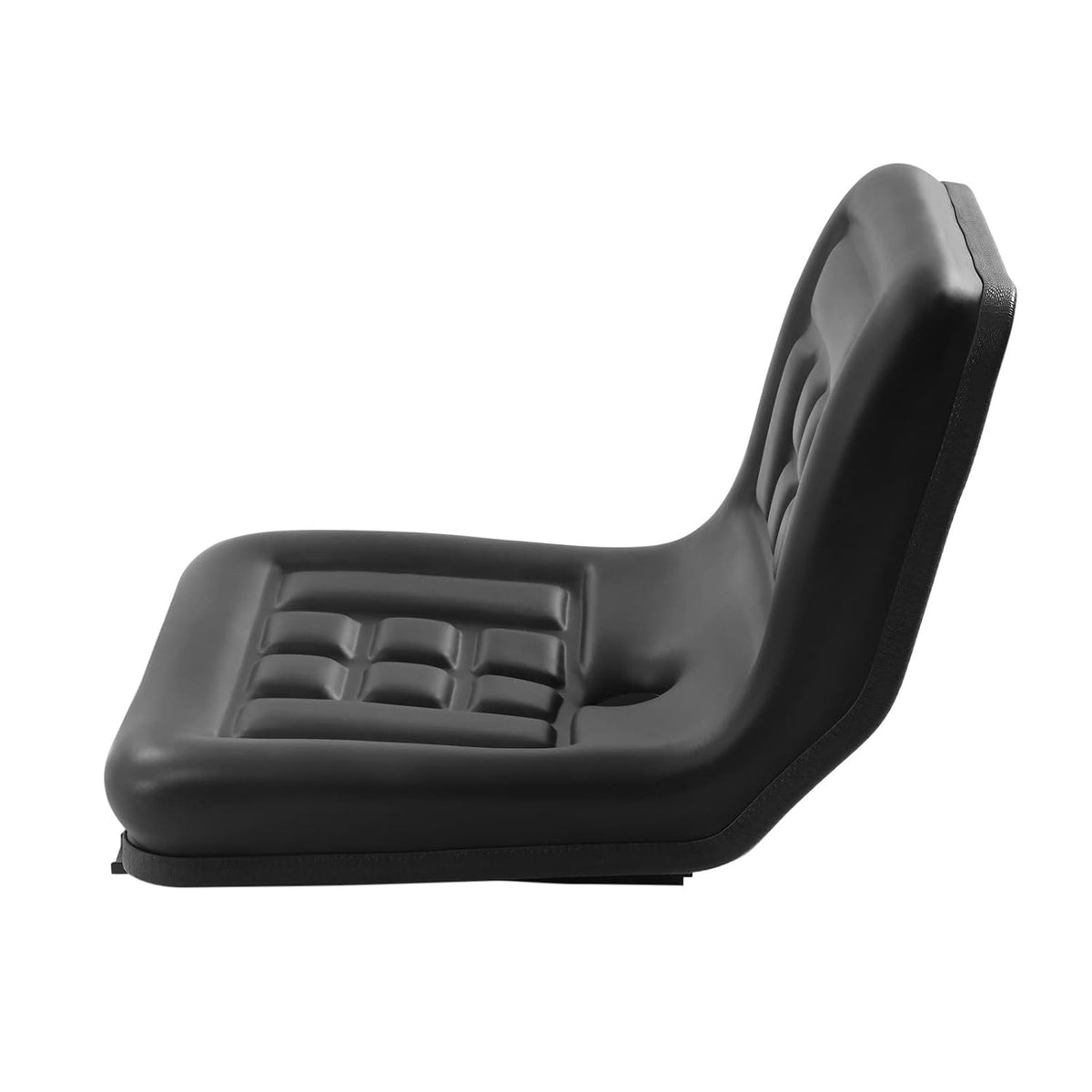 Universal Lawn Tractor Seat Replacement - Compact High Back Mower Seat with Adjustable Position and Central Drain