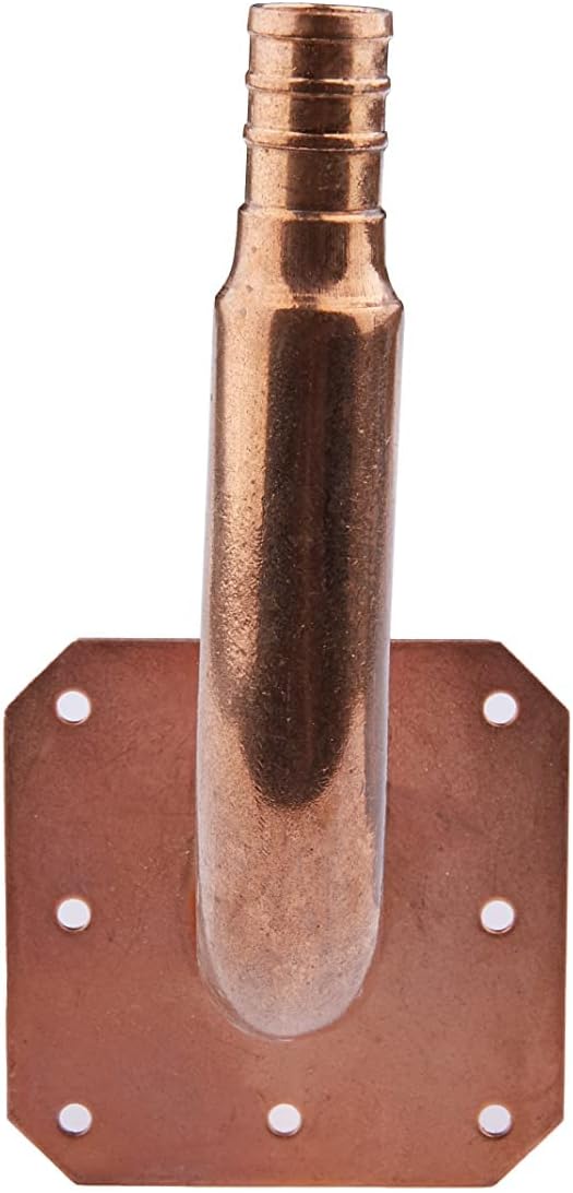 10 Piece EFIELD 1/2" Pex Copper Stub Out Elbow with Wall Flange,8"Length