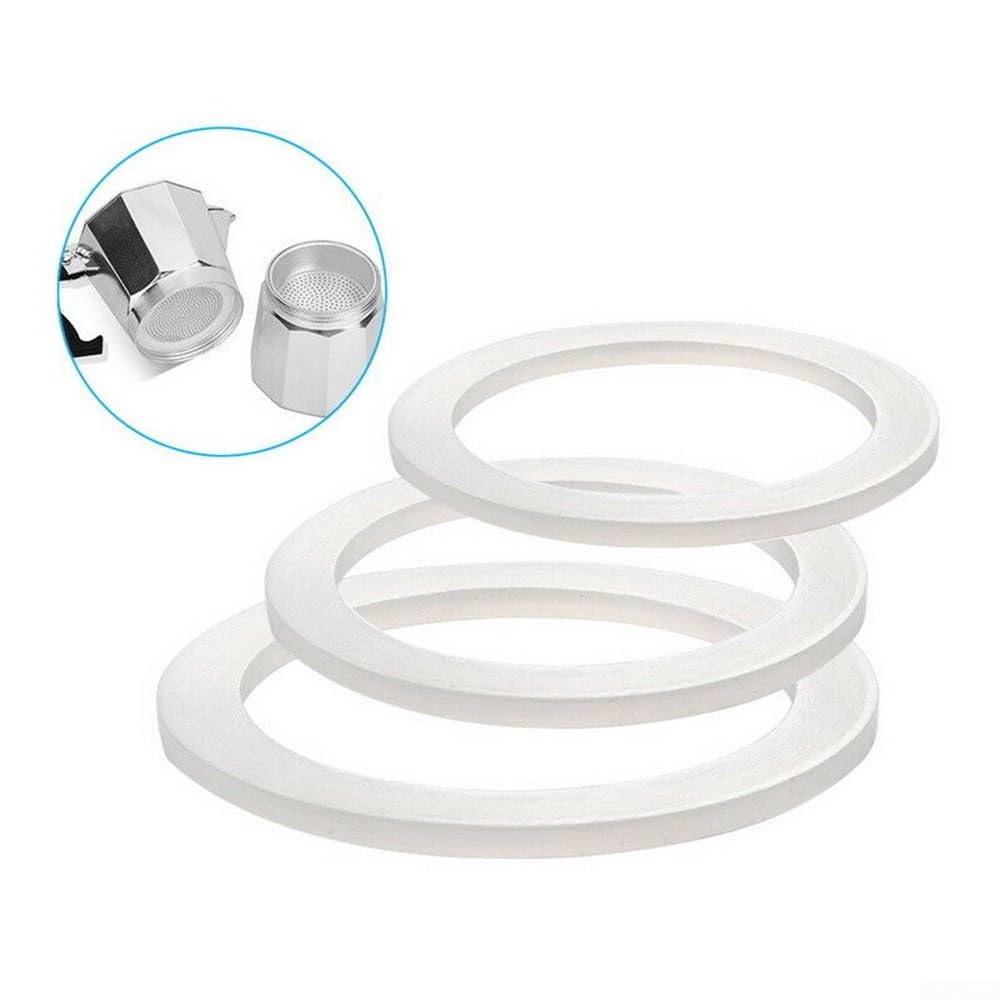 Silicone Rubber Replacement Gasket-Ring Seal for Coffee Espresso Moka Pot Maker Compatible with 1-12 Cup Sizes Multiple Diameter Options(3 cup)