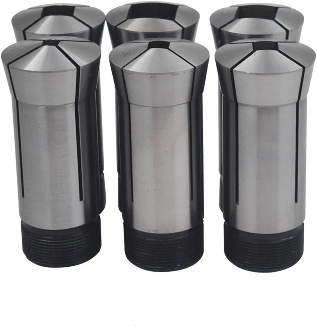 6-Pack Precision 5C Square Collets Set - 1/8In - 1In Mill Chuck Holder for Taper Spindle Mill Machine