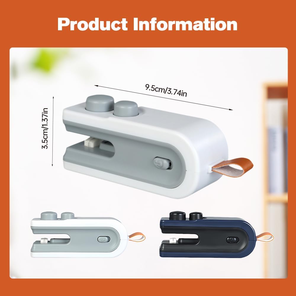 Mini Bag Sealer, 2026 New 2 in 1 Magnetic Food Sealer, USB Rechargeable Chip Bag Sealer Heat Seal Tool, Portable