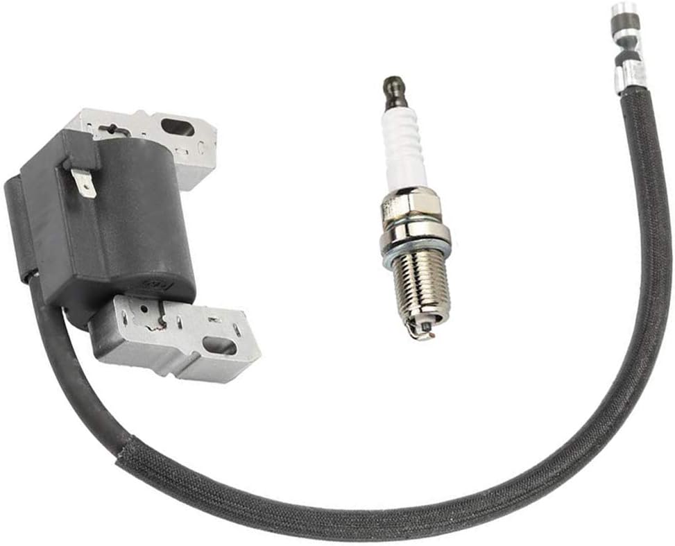 591459 Ignition Coil Magneto Armature + RC12YC Spark Plug Compatible with Briggs and Stratton