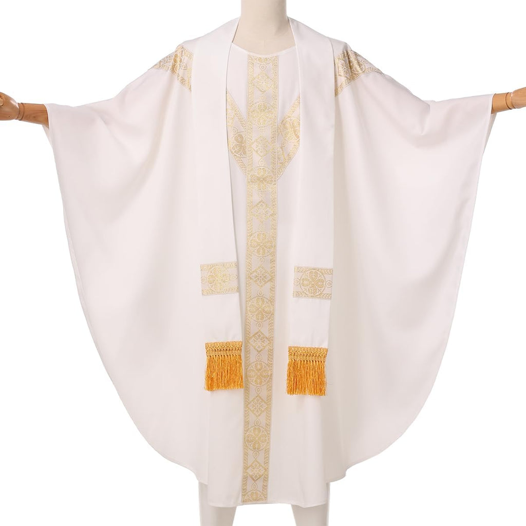 Catholic Priest Chasuble Church Mass Vestment Robe with Stole