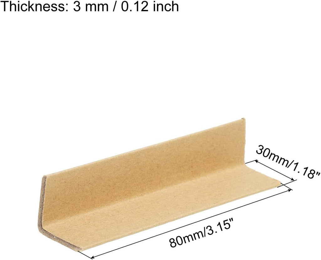 Adjustable Cardboard Corner Protector Package Frame Protectors l Shaped 80x30mm Thick 3mm for Art, Packing, Shipping