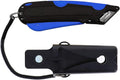EZ-1000 Safety Box Cutter Utility Knife, 3 Blade Depth Setting, Squeeze Trigger and Dual Side Edge Guide, 2 Blades