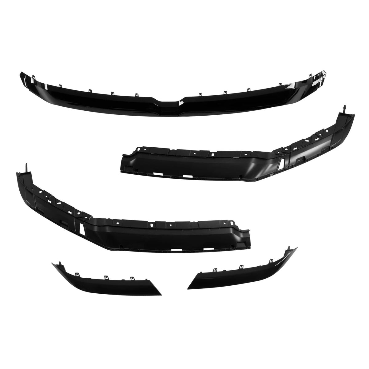 Front Bumper Upper Grille Molding Trim Set For 2019-2024 Dodge Ram 1500