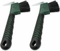 Rubber Handle Hoof Pick with Brush - 2 Pack - Hunter Green