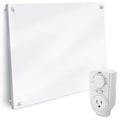 Wall Mount Space Heater Panel - with Thermostat - 250 Watt Splashproof Convection Heater - Ideal for 100 Sq Ft Room
