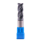 1/2" 4 Flute Solid Carbide End Mill, 0.04" Corner Radius, AlTiN Coated
