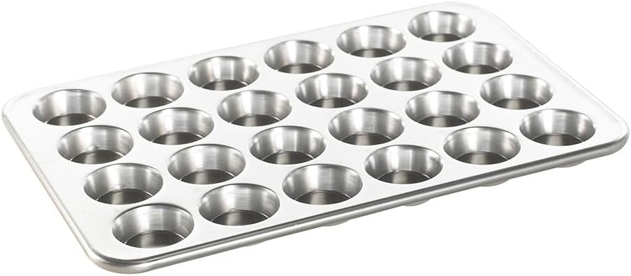 Natural Aluminum Commercial Petite Muffin Pan, 24 Cup