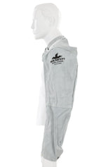 38425MW Memphis Split Cow Leather Welding Sleeve with Adjustable Neck Strap, Gray, 25-Inch