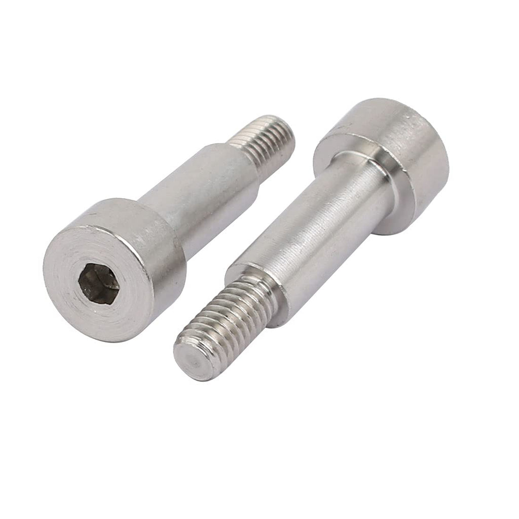 uxcell 304 Stainless Steel Hex Socket Shoulder Bolt 8mm Shoulder Dia 20mm Shoulder Length M6 Thread 5pcs