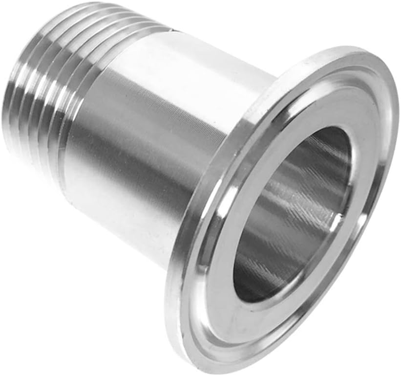 Sanitary Pipe Fitting 1" NPT Male Thread x 1.5" Tri Clamp 2Pcs