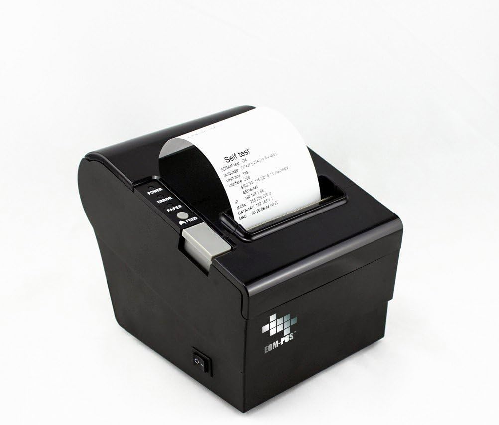 Thermal Receipt Printer - USB, Ethernet -for Windows Systems Only | Auto Cutter- Cash Drawer Port - Paper Width 3