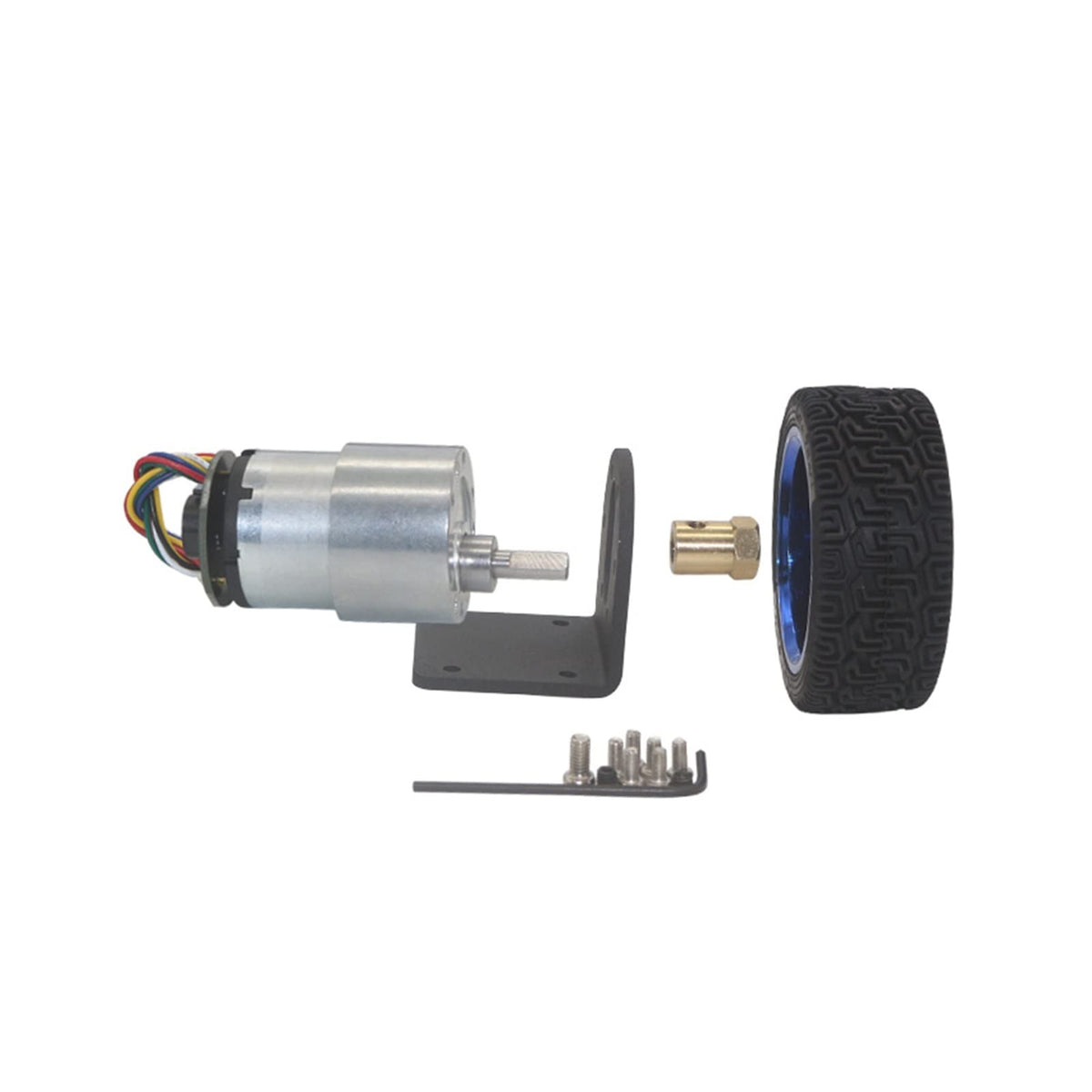 ISSUA JGB37-520- Encoder-kit 37mm Diameter Geared Motors 12V 24V DC Gear Motor with Encoder and Wheel Kit Fit for DIY Gearmotor Dc Motor Nicely (Size : 7rpm 6V)